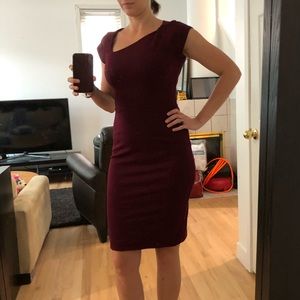 Burgundy French Connection mini dress in size 6